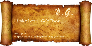 Miskolczi Gábor névjegykártya