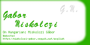 gabor miskolczi business card